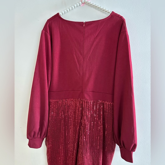 Grace Karin| Midi Sequined Long Sleeve Cocktail Dress - Picture 13 of 15